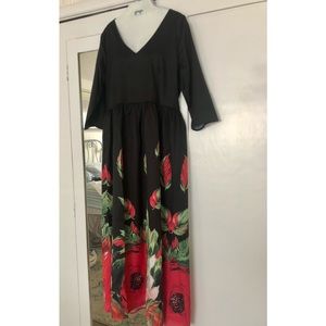 Great black and red maxi dress